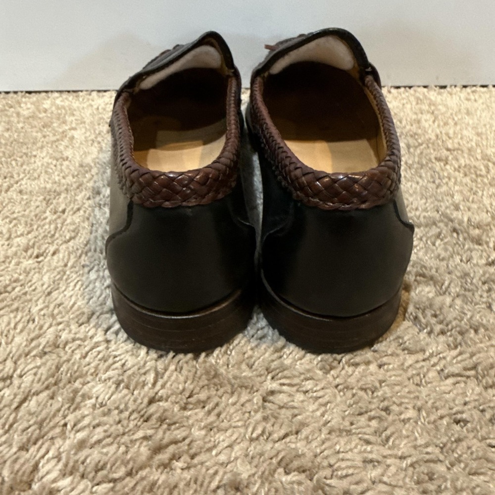 Allen Edmonds Loafers Mens Size 10.5 D Black Brown Maxfield Tassel Leather - Picture 4 of 11
